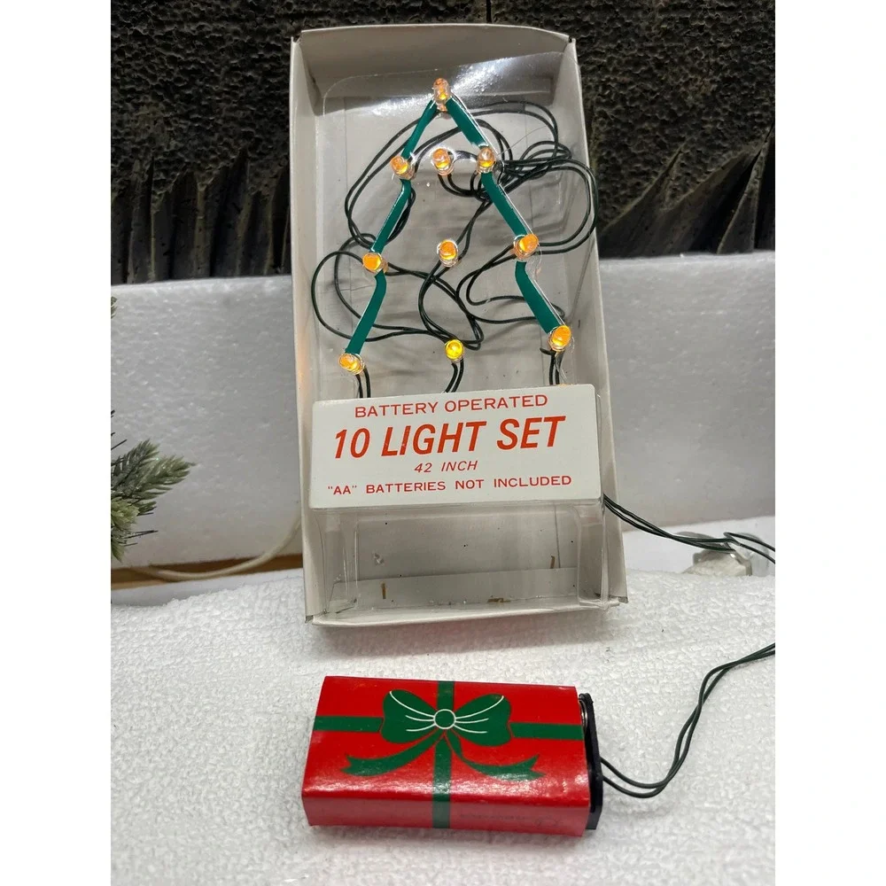 Department 56 Brite Lites Battery Operated 10 Light String Lights Lot of 4